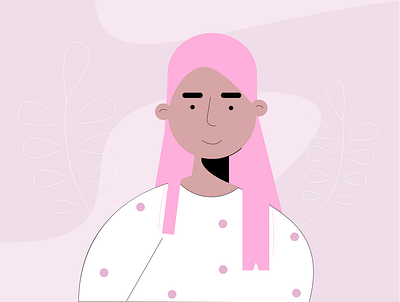 pink adobe illustrator character digital illustration flat flat illustrator illustration line art
