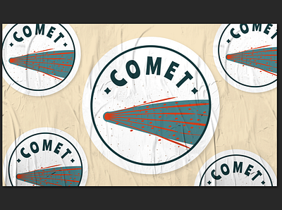 COMET | Logo Challenge 1/50 comet logo logo design logos logotype mockup retro retro design retro logo space vector vintage
