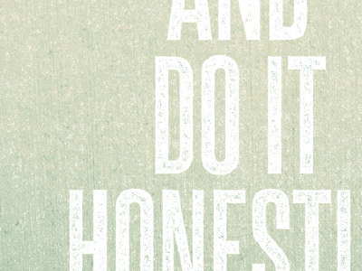 Do What You Love honesty love poster