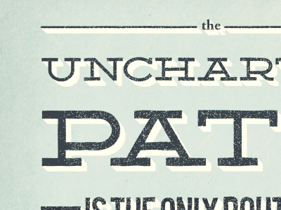 Uncharted Path subtle texture type typography