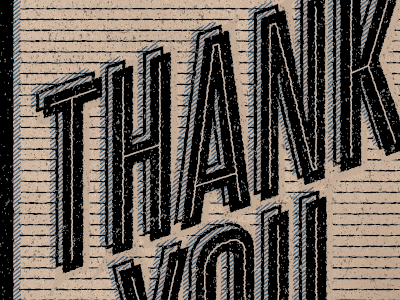 Thank You card chipboard holiday texture thank you type