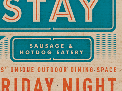 Short Leash Hotdogs food food truck hotdog mobile old school poster restaurant sausage signage texture vintage