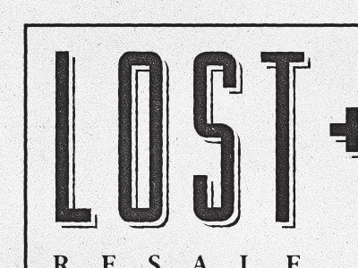Lost + Found Logo Concept found furniture interiors lost resale stamp subtle texture typography