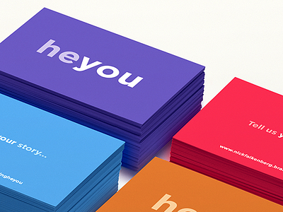 Heyou Business Cards Dribble branding goals heyou storytelling