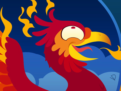 Silly Bestiary : The Firechick... I mean Phenix fenix fire chicken firebird phenix phoenix silly bestiary