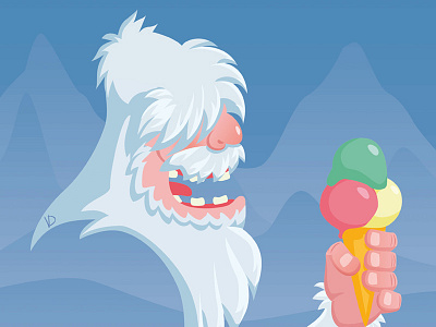 Silly Bestiary : Yeti big foot ice cream yeti