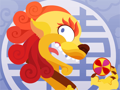 Silly Bestiary : Daddy Fu Dog chinese myth fu dog guardian lion lion dog