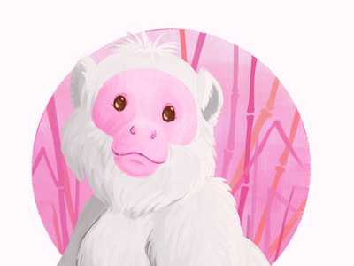 Happy pink monkey