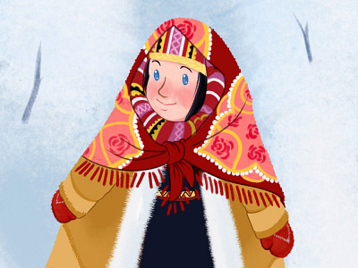 Anka in the snow comic illustration medibang paint pro