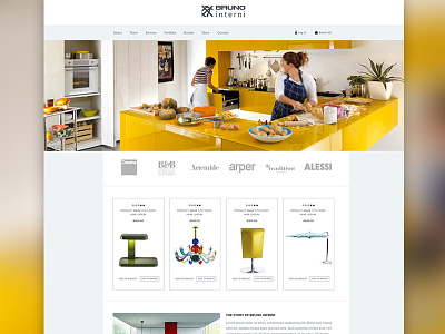Bruno Interni Concept 2 architecture interior interior design web design website yellow