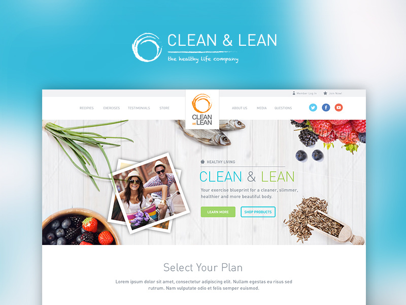 31 clean and lean homepage concept
