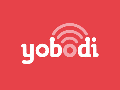 Yobodi Logo Concept antenna ariel brand communication digital fun logo rounded wifi