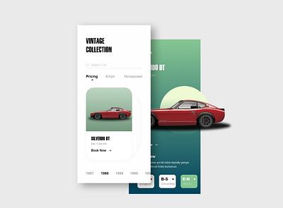 Car App UI app design flat minimal ui ux web