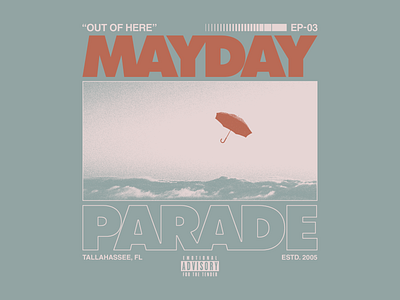 Mayday Parade - Float apparel layout texture type typography umbrella waves