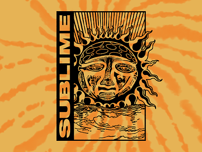 Sublime - Paddle Out apparel illustration layout ocean sun waves