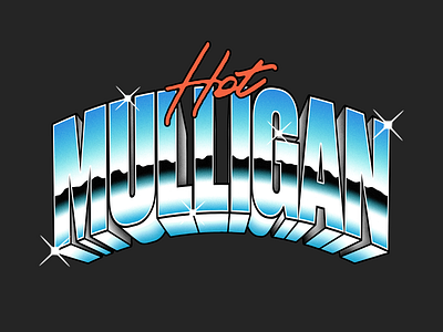 Hot Mulligan - Chrome branding chrome identity logo texture type typography vintage