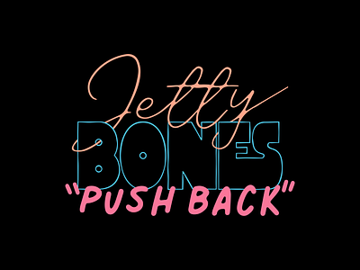 Jetty Bones - Title branding identity logo pastel retro type typography