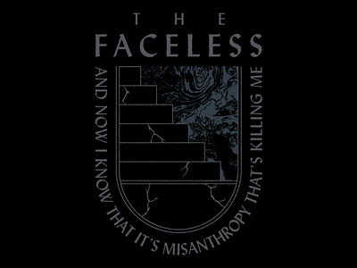 The Faceless - To The Void illustration paint stairs texture type typography