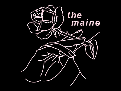 The Maine - Lovely girl illustration linework lips rose type typography woman