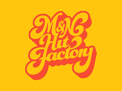 M&N Hit Factory branding identity lettering logo retro type typography vintage