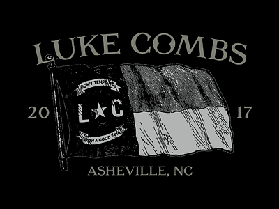 Luke Combs - Flag flag grunge illustration texture type typography