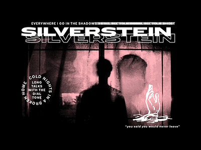 Silverstein - Ghost ghost halftone illustration layout photomanipulation silhouette type typography