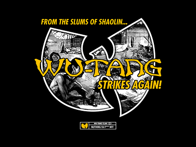 Wu-Tang Clan - Shaolin Showdown branding halftone identity logo photomanipulation poster type typography