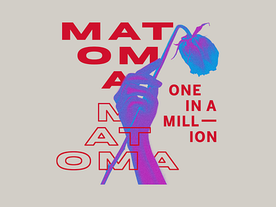 Matoma - Neon Rose 3d hand neon rose type typography