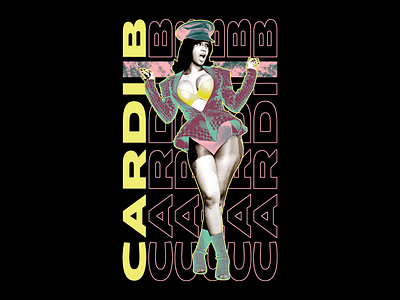 Cardi B - Bardi Gang apparel fashion neon photomanipulation type typography
