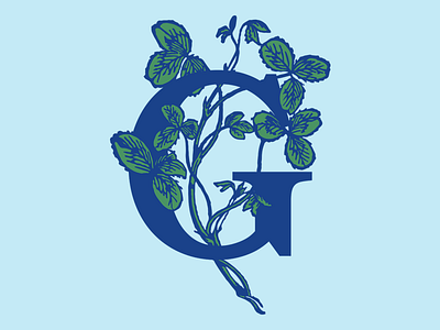 Grayscale - G Vine apparel branding identity illustration logo monogram vines