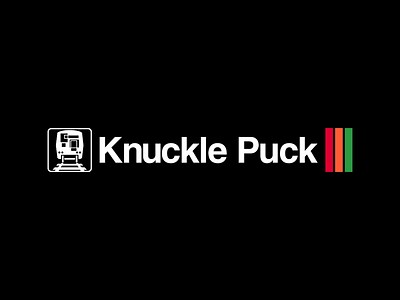 Knuckle Puck - Roosevelt branding chicago identity logo sign signage subway train type typography