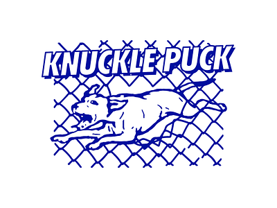 Knuckle Puck - Pitbull dog fence illustration punk type typography