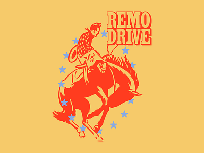 Remo Drive - Rodeo cowboy illustration retro rodeo type typography vintage