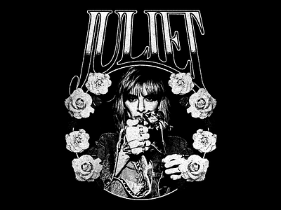 Juliet Simms - Roses branding grunge roses texture type typography vintage