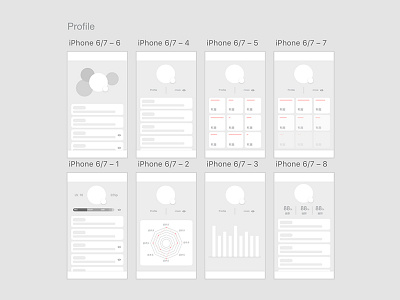 Wireframe - App Design / Profile