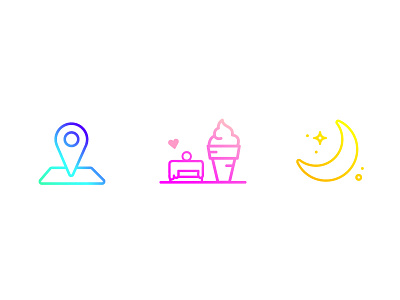 Icon Design - lifestyle alicewu colors design gradient graphic icon illusrtrator minyuwu portfolio visual wuminyu