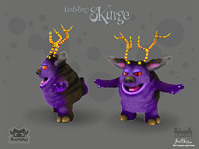 Monsterling: Grubling - Skurge 3d 3d illustration animation character design characters childrens books cinema 4d illustration kids stories monsterlings monsters zbrush