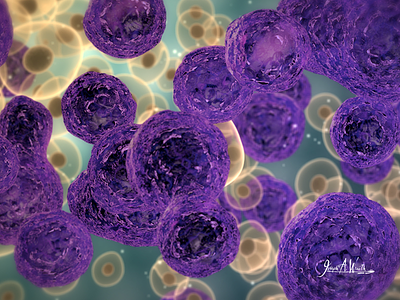 Cancer Cells and White Blood Cells 3d art after effects cancer cinema 4d concept medical white blood cells