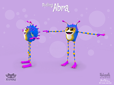 Monsterling: Budling - Abra 3d 3d illustration animation character design characters childrens books cinema 4d illustration kids stories monsterlings monsters zbrush