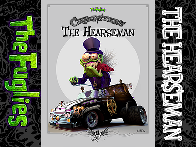 The Hearseman art character design characters hotrod monsters illustration ink odd rods old school art photoshop rat fink the fuglies weird ohs