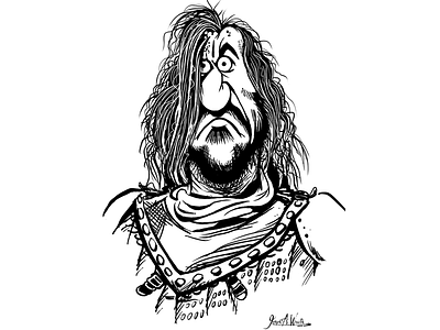 The Hound caricature cartoon character games of thrones got illustration the hound