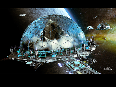 EARTHPOD 3d illustration fantasy futuristic outerspace sci-fi science fiction illustration syfy