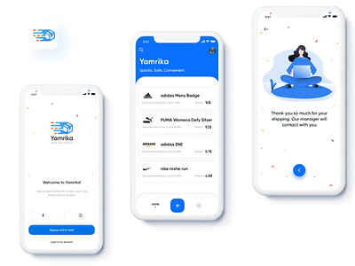 Yamrika Delivery app brand brand design branding color colorful colors concept delivery design illustration interface logo main page product design shop ui ui ux design ux web website