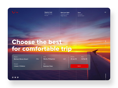 TUI – travel company brand brand design branding concept design interface main page product design template travel travel agency traveling trips typography ui ui ux design ux web web admin website