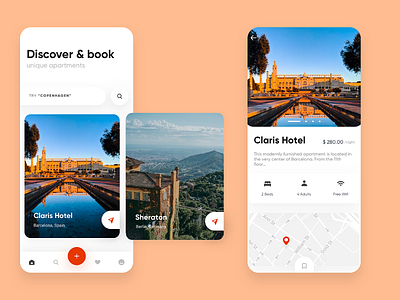 Booking app adventure booking concept design hotel interface main page mobile app product design reserve travel travel app traveling trip trip planner ui uiux design ux vacation web