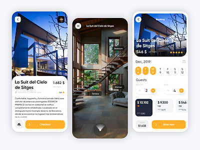 Rent a House appartment book app book house booking color design flat house interface main page mobile app mobile app design mobile ui product design ui ui ux design ux web