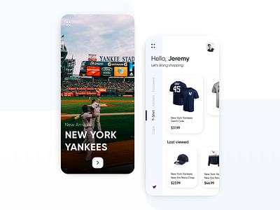 Baseball store baseball branding cards design homepage interface main page mobile app mobile app design mobile application mobile design mobile ui product design store ui ui ux design ux