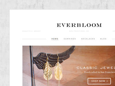 Everbloom Store Launch ecommerce fashion gray high end