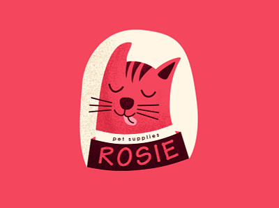 Rosie For Pet Supplies logo 2d flat art animation art character design flat flat art graphic design illustration illustrator motion graphics
