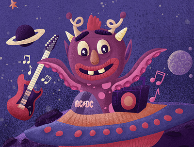 Space Music concert Poster aliens art artwork cartoon cartoon character cartoon illustration character character design children book illustration digital illustration digital painting digitalart graphic design illustration illustrator music poster poster space